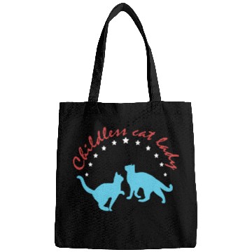 Discover Vintage And Retro Funny Childless Cat Lady Bags