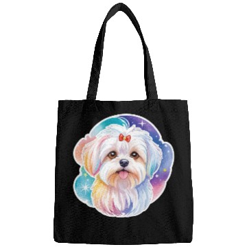 Discover Maltese Dog Watercolor Bags