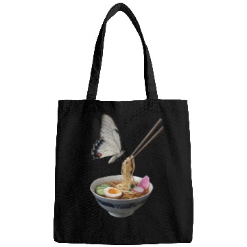 Discover Butterfly Eating Ramen Realistic Bags