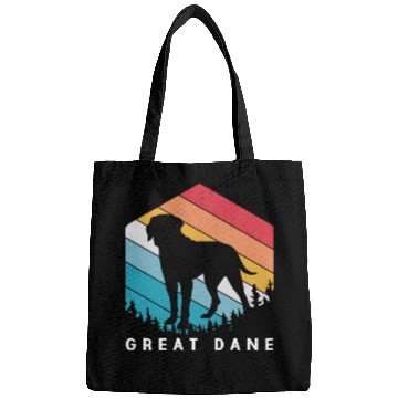 Discover Retro Dog Lovers Great Dane For Great Dane Dad Bags
