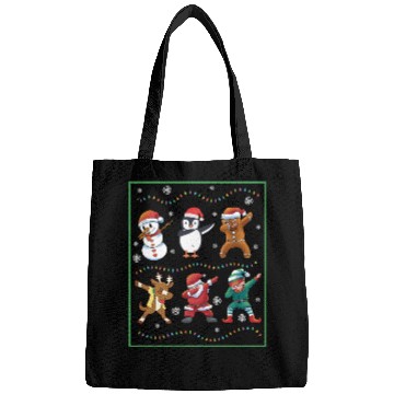 Discover Dabbing Santa Elf Friends Christmas Boys Girls Men Bags