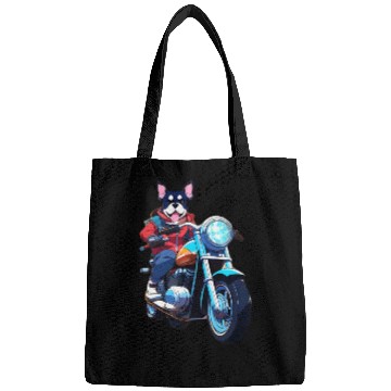 Discover Motorcycle Dog Riding Through The Streets Bags