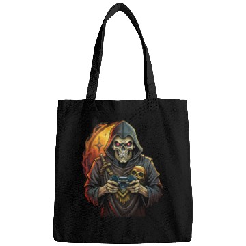 Discover Skull holding a video game console. Bags