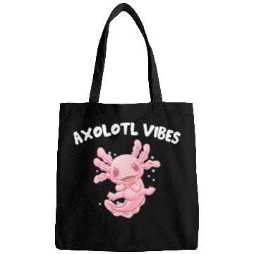 Discover Axolotl Vibes Salamander Animal Lover Amphibians P Bags