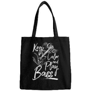 Discover Keep calm and play bass Bags