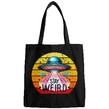 Discover Stay Weird Alien Bags