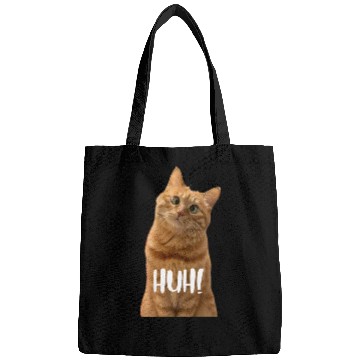 Discover Funny Cross-Eyed Cat Meme Huh Funny Cat Bags