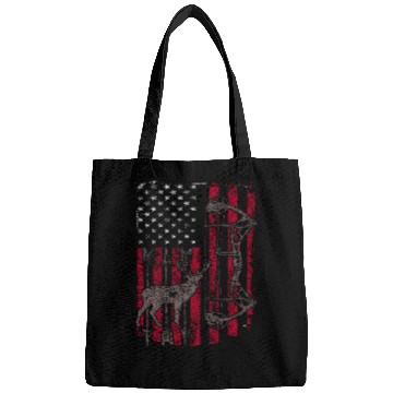 Discover American Flag Deer Elk Hunting USA Patriotic Bags
