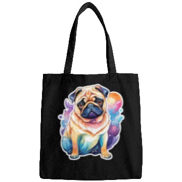 Discover Pug Watercolor Bags