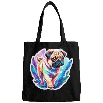 Discover Pug Watercolor Bags
