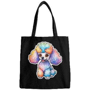 Discover Poodle Watercolor Bags