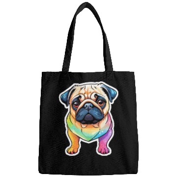 Discover Pug Watercolor Bags