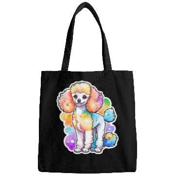 Discover Poodle Watercolor Bags