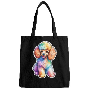 Discover Poodle Watercolor Bags