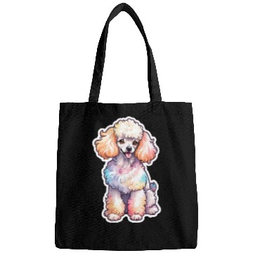 Discover Poodle Watercolor Bags