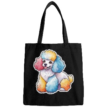 Discover Poodle Watercolor Bags