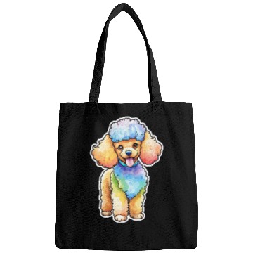 Discover Poodle Watercolor Bags