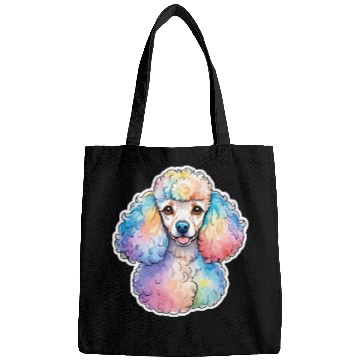 Discover Poodle Watercolor Bags