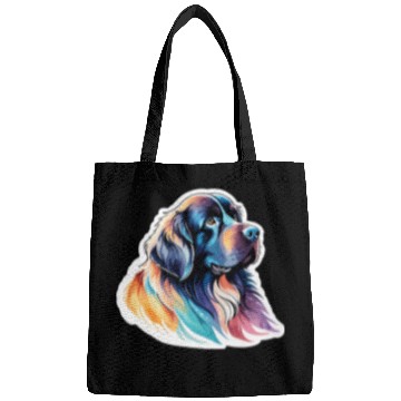Discover Newfoundland Dog Watercolor Bags