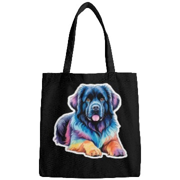 Discover Newfoundland Dog Watercolor Bags