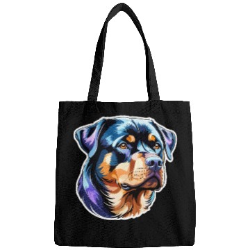 Discover Rottweiler Watercolor Bags