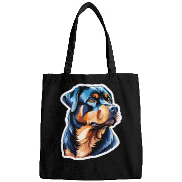 Discover Rottweiler Watercolor Bags