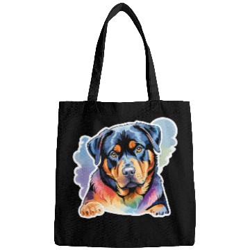 Discover Rottweiler Watercolor Bags
