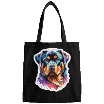 Discover Rottweiler Watercolor Bags