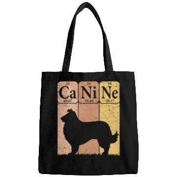 Discover Rough Collie Periodic Table Elements Dog Lover Bags