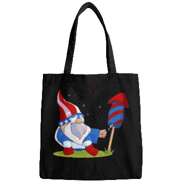 Discover Adorable Gnome Fireworks America Bags
