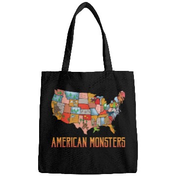 Discover American Monsters Cryptid Monsters Myth Creatures Bags