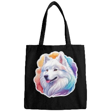 Discover Samoyed Dog Watercolor Bags
