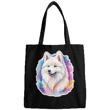 Discover Samoyed Dog Watercolor Bags