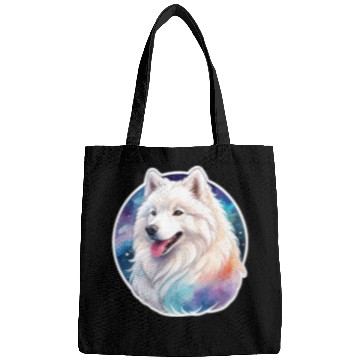 Discover Samoyed Dog Watercolor Bags