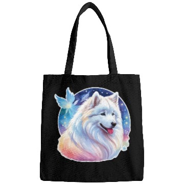 Discover Samoyed Dog Watercolor Bags