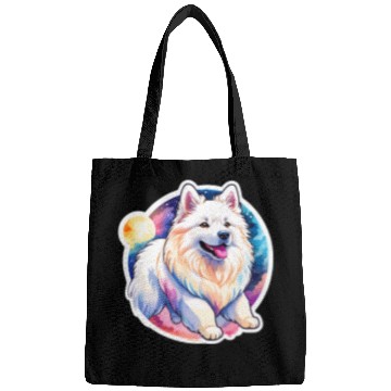 Discover Samoyed Dog Watercolor Bags