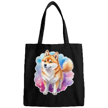 Discover Shiba Inu Watercolor Bags