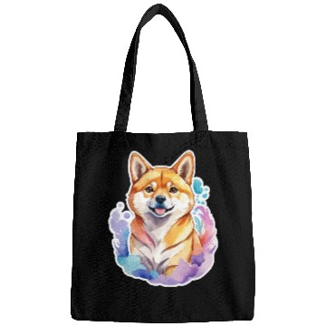Discover Shiba Inu Watercolor Bags