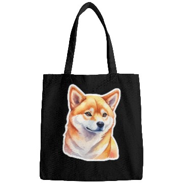 Discover Shiba Inu Watercolor Bags