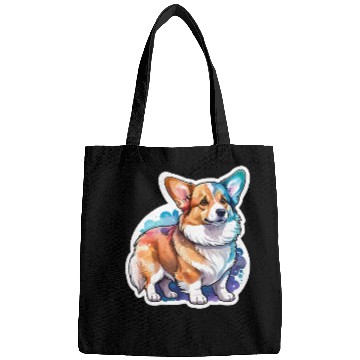 Discover Pembroke Welsh Corgi Watercolor Bags