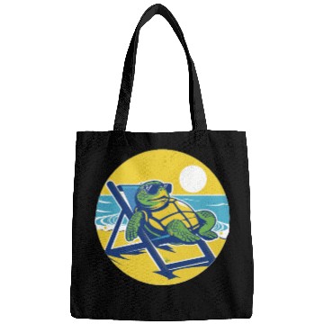 Discover Sea Turtle Chillin on the Beach Bags