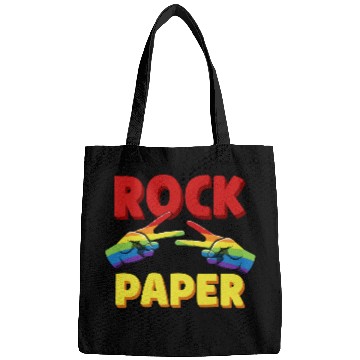 Discover LGBT Rock Paper Lesbian Equality Rainbow Gay Pride Bags