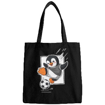 Discover Penguin Playing Soccer Cartoon Fun Bags