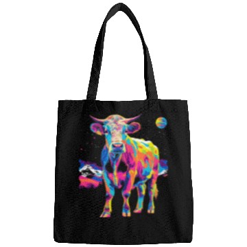Discover Hereford Cattle Farmer Popart Bags