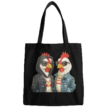Discover Chickens dressed in stylish streetwear Bags