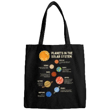 Discover Colorful Solar System Planets Space Science Bags