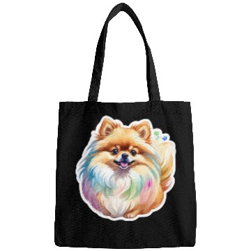 Discover Pomeranian Watercolor Bags