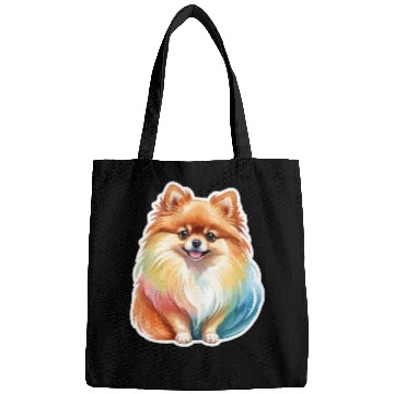 Discover Pomeranian Watercolor Bags