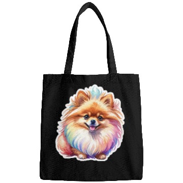 Discover Pomeranian Watercolor Bags