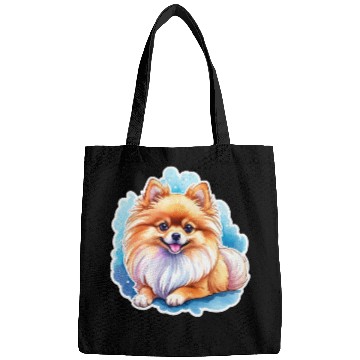 Discover Pomeranian Watercolor Bags